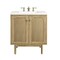 James Martin Vanities Laurent 30in Single Vanity, Light Natural Oak w/ 3 CM White Zeus Top 545-V30-LNO-3WZ - alternate 6